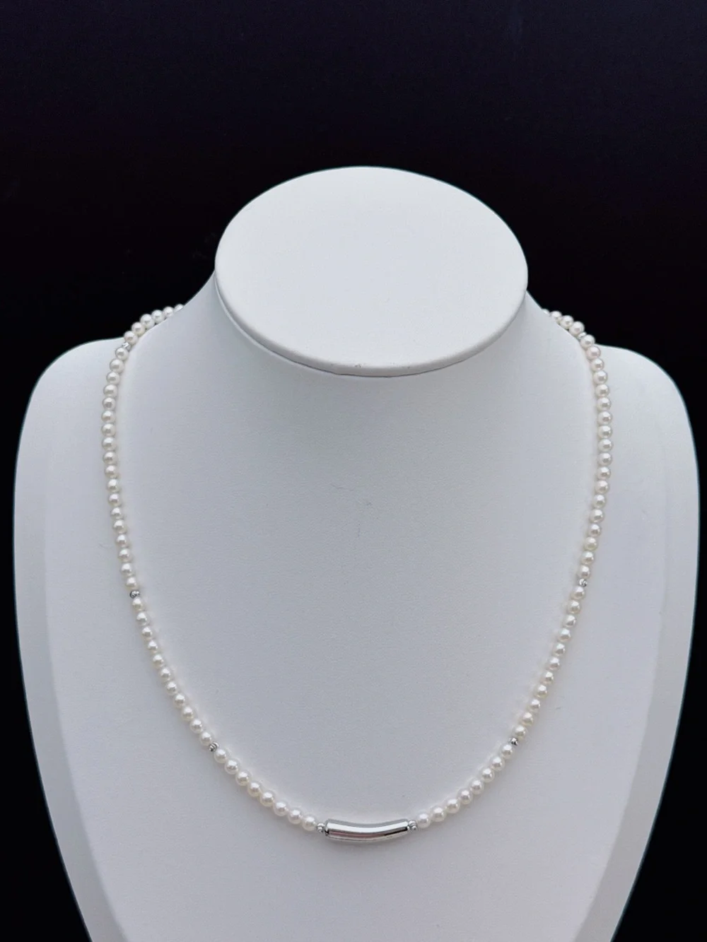 26X510 Handmade Freshwater Pearl Classic Necklace 16+2” 4mm Stainless Steel